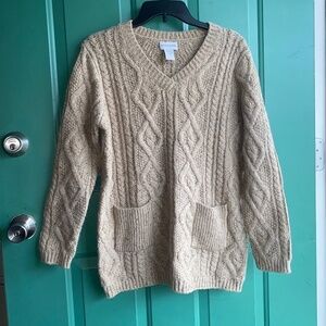 Soft Surroundings Wool/Alpaca/Cashmere Blend Sweater Sz Small Petite